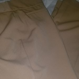 Tan pants. Wide legged  pants